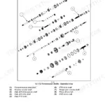 New Holland WORKMASTER 35, WORKMASTER 40, Boomer 30, Boomer 35 12x12 transmission shaft exploded view diagram.