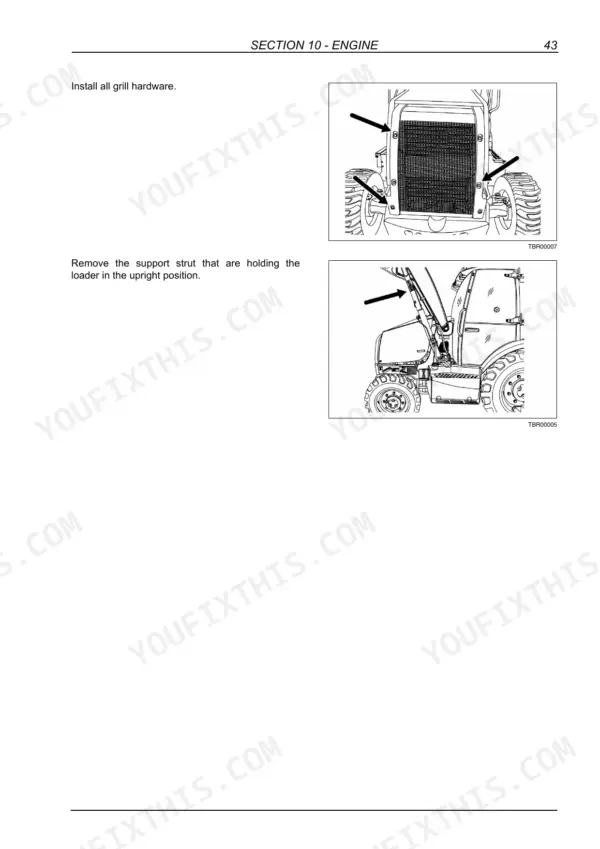 New Holland B100C repair manual - ENGINE, Section 10 - Engine