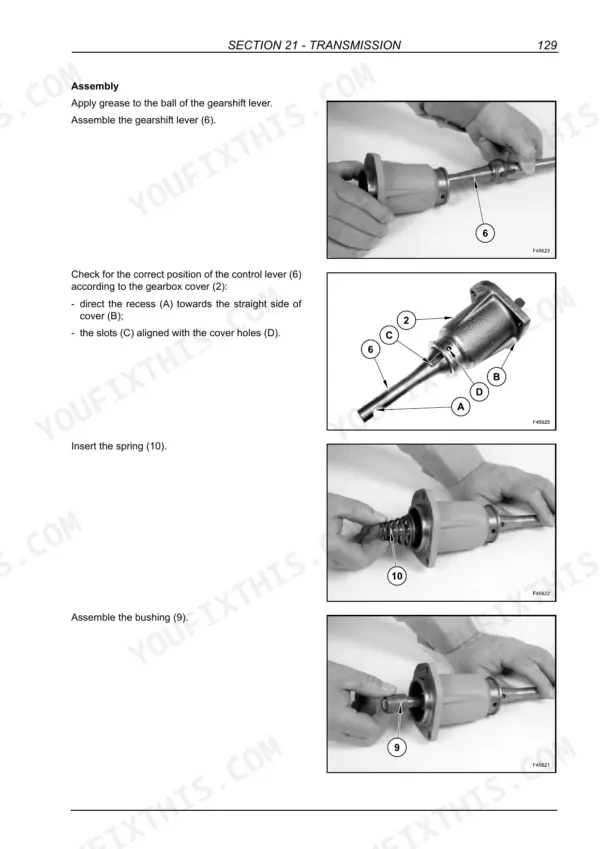 New Holland B100C repair manual - TRANSMISSION, Section 21 - Transmission