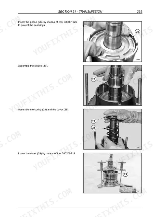 New Holland B100C repair manual - TRANSMISSION, Section 21 - Transmission
