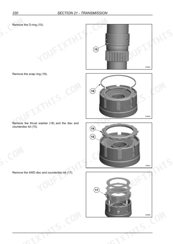 New Holland B90B repair manual - Section 21 - Transmission