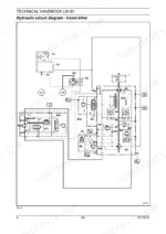 New Holland LW 80 technical manual hydraulic circuit diagram for the travel drive system.