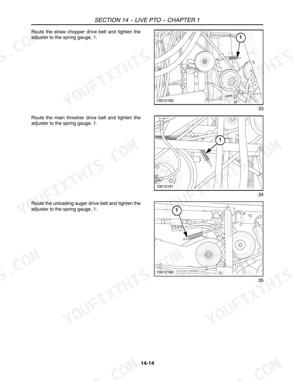 New Holland CX700 repair manual - LIVE PTO, Section 14 -- Live PTO -- Chapter 1