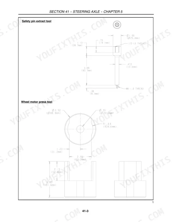 New Holland CX700 repair manual - STEERING AXLE, Section 41 -- Steering Axle -- Chapter 5