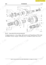 new-holland-d350-crawler-dozer-workshop-manual-604-13-532-00-exploded-view-91.webp New Holland D350, Crawler Dozer: Exploded view diagram of transmission input shaft components and clutch packs.
