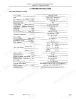 new-holland-e15-hydraulic-excavator-shop-manual-87360157-na-specs-39.webp New Holland E15 engine specifications table for 3TNA72L-UYBB, including displacement, valve clearance, and capacities.