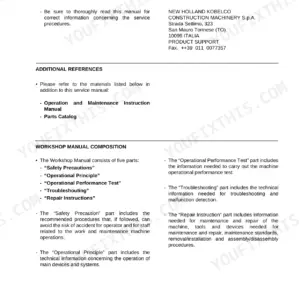 New Holland E385, E385B Repair Manual - Page 1
