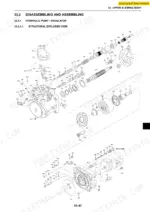 new-holland-e80msr-hydraulic-excavator-workshop-manual-604-13-421-exploded-view-485.webp New Holland E80MSR hydraulic pump and regulator structural exploded view diagram showing internal components.