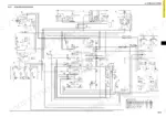 new-holland-e80msr-hydraulic-excavator-workshop-manual-604-13-421-hydraulic-141.webp New Holland E80MSR hydraulic system schematic showing control valves, travel, swing, and boom circuits with pressure table.