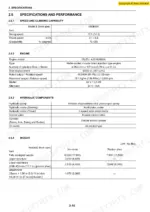new-holland-e80msr-hydraulic-excavator-workshop-manual-604-13-421-specs-28.webp New Holland E80MSR specifications table for performance, Isuzu engine, hydraulic components, and machine weight.