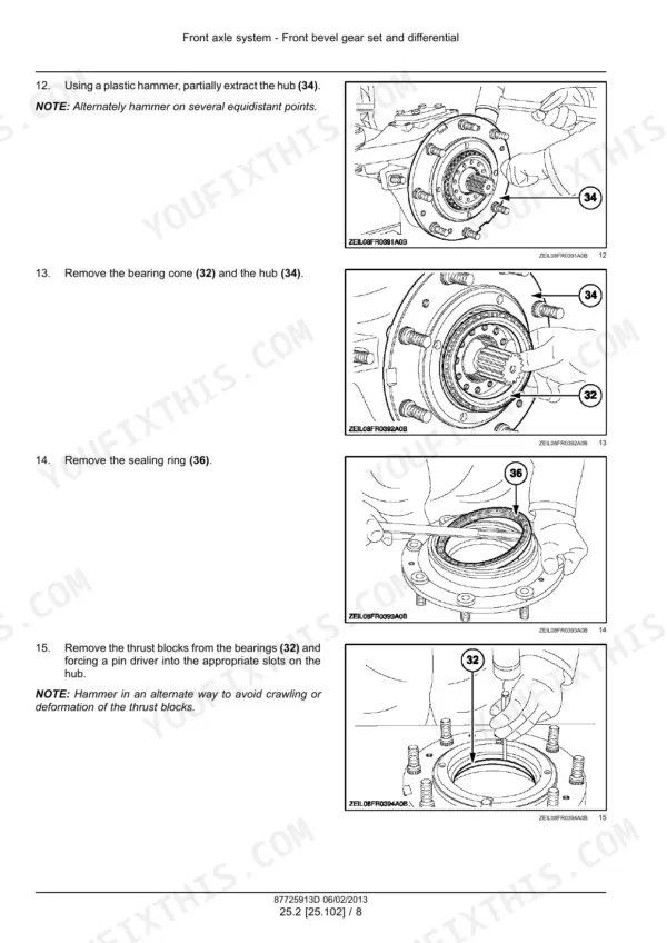 New Holland FR9040 repair manual