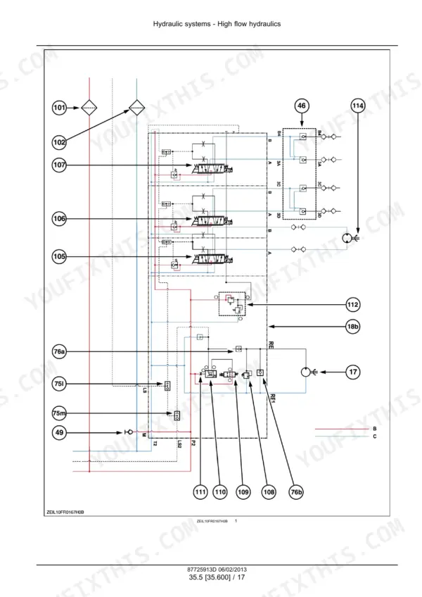 New Holland FR9040 repair manual