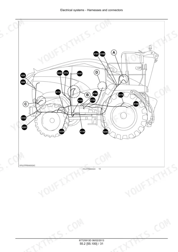New Holland FR9040 repair manual