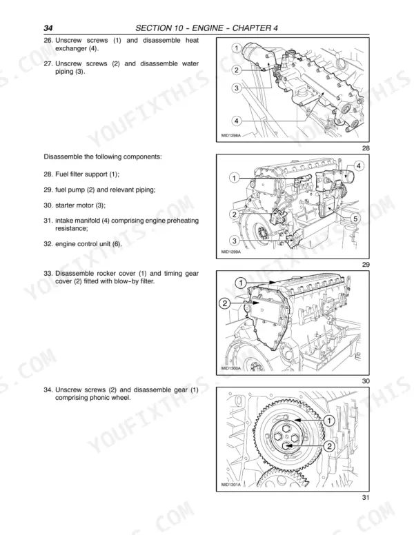 New Holland FX30 repair manual - ENGINE, Section 10 -- Engine -- Chapter 4