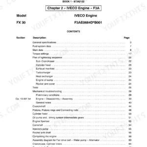 New Holland FX30, FX40, FX50, FX60 Repair Manual - Page 1