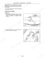 new-holland-h6730-h6740-h6750-disc-mower-service-manual-84207377-hydraulic-56.webp New Holland H6730, H6740, H6750 hydraulic lift cylinder disassembly procedure with diagrams showing setscrew and retaining ring removal.