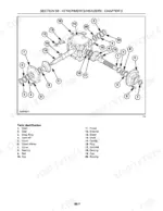new-holland-h7460-h7560-disc-mower-conditioner-service-manual-84207371-exploded-view-193.webp New Holland H7460, H7560 exploded view of the gearbox assembly showing shafts, gears, bearings, and casing components.