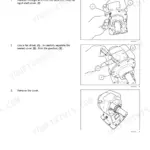 New Holland HM234, HM235, HM236 gearbox disassembly procedure showing input shaft cover bolt removal and seal separation.