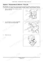 new-holland-hm234-hm235-hm236-disc-mower-repair-manual-87392141-exploded-view-72.webp New Holland HM234, HM235, HM236 gearbox disassembly procedure showing input shaft cover bolt removal and seal separation.