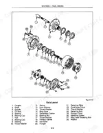 new-holland-hw300-hw320-hw340-self-propelled-windrower-repair-manual-86589300-exploded-view-460.webp New Holland HW300, HW320, HW340, SPEEDROWER SELF-PROPELLED WINDROWER exploded view diagram of final drive assembly parts.