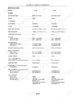 new-holland-l140-l150-skid-steer-loader-repair-manual-87634745-specs-48.webp New Holland L140, L150 engine specifications table including bore, stroke, displacement, and valve clearance data.
