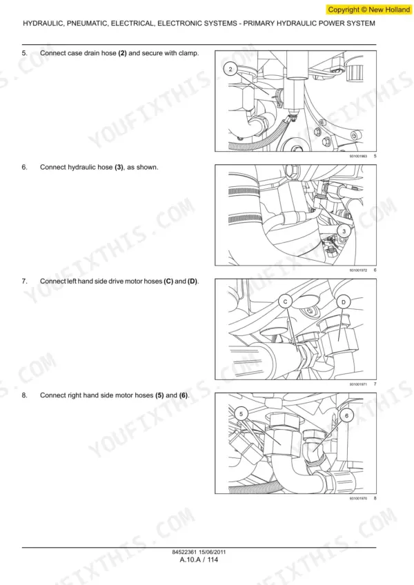 New Holland L213 repair manual - Primary Hydraulic Power System, Hydraulic, Pneumatic, Electrical, Electronic Systems - Primary Hydraulic Power System