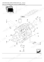 new-holland-lb75-b-to-lb115-backhoe-loader-parts-catalog-engine-parts-39.webp New Holland LB75.B Backhoe Loader Upgrade 2000 engine block, plugs, and cylinder sleeves exploded view diagram.