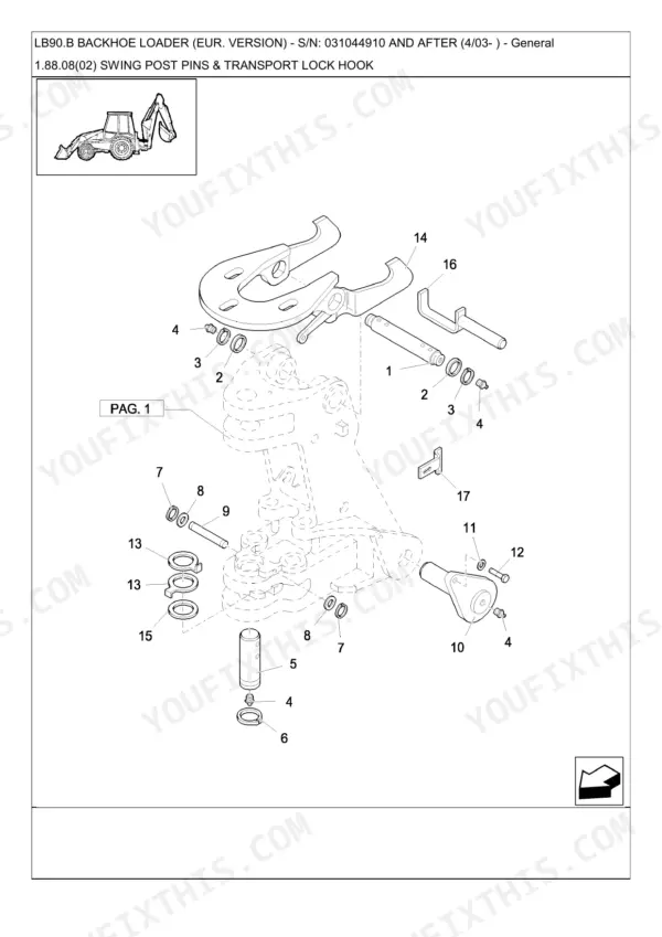 New Holland LB90.B parts catalog