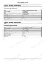 new-holland-lm5020-lm5030-telescopic-handler-service-manual-47787942-specs-70.webp New Holland LM5020, LM5030, Tier 3 engine general specifications tables including bore, stroke, and displacement.