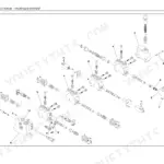 New Holland LM5040, LM5060, LM5080 hydraulic system exploded view showing valve body components and EMS assembly.