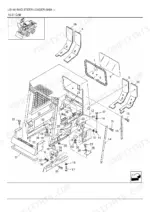 new-holland-ls140-ls150-skid-steer-loader-parts-catalog-cab-parts-250.webp New Holland LS140, LS150, LS140 SKID STEER LOADER exploded view of cab assembly, including mounts, seals, and hardware.