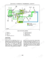 new-holland-t1510-t1520-tractor-service-manual-84260810-hydraulic-309.webp New Holland T1510, T1520 hydrostatic transmission fluid flow diagram in neutral position with component legend.