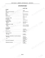 new-holland-t1530-tractor-service-manual-84227369-specs-52.webp New Holland T1530 engine specifications and fluid capacity table including bore, stroke, firing order, and axle volumes.