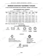 new-holland-t1530-tractor-service-manual-84227369-torque-60.webp New Holland T1530 minimum hardware tightening torque table for inch bolts, locknuts, and grade identification diagrams.