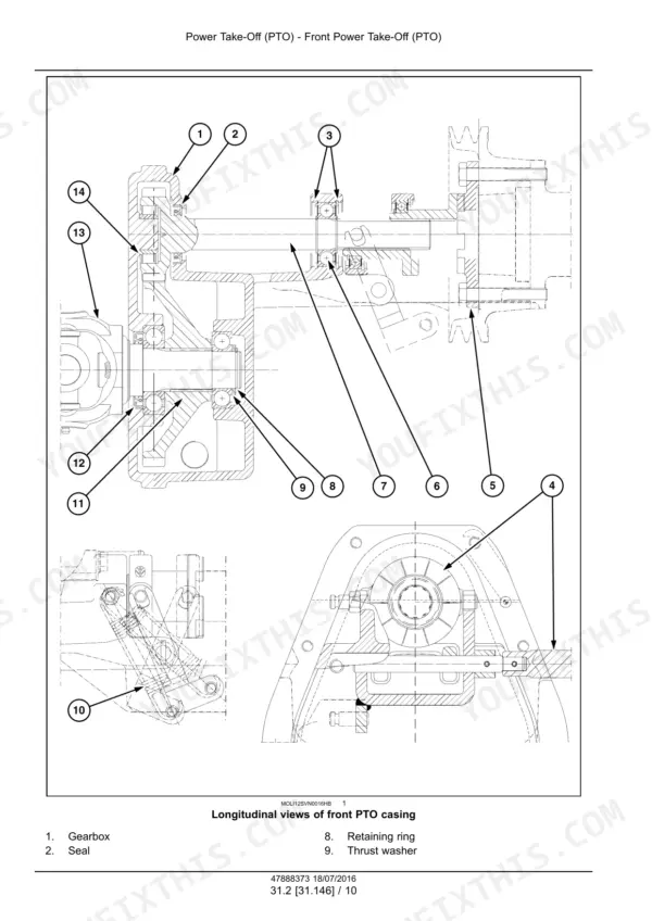 New Holland T4.75N service manual - Power Take-Off (PTO) - Front Power Take-Off (PTO)