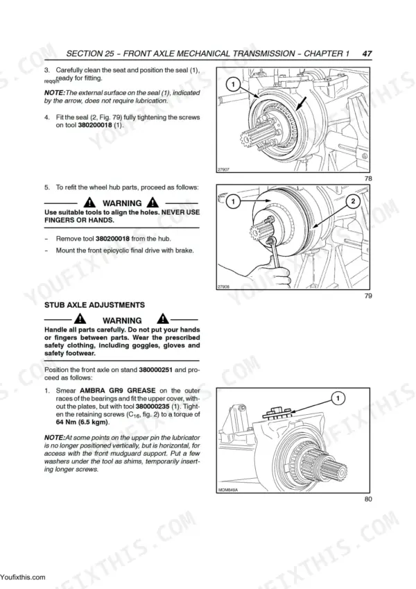 New Holland T5040 repair manual - Section