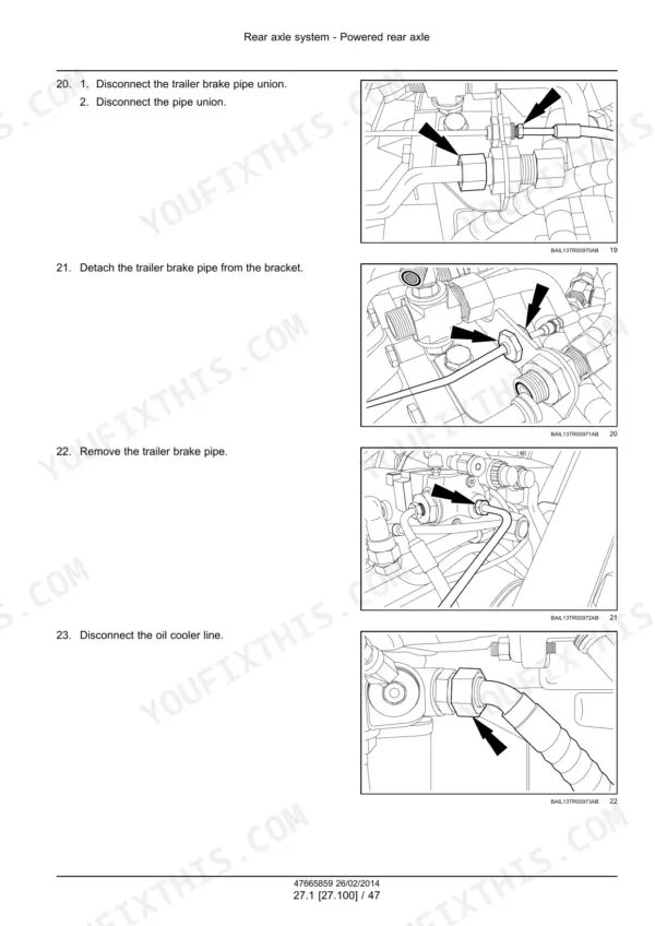 New Holland T6.120 repair manual