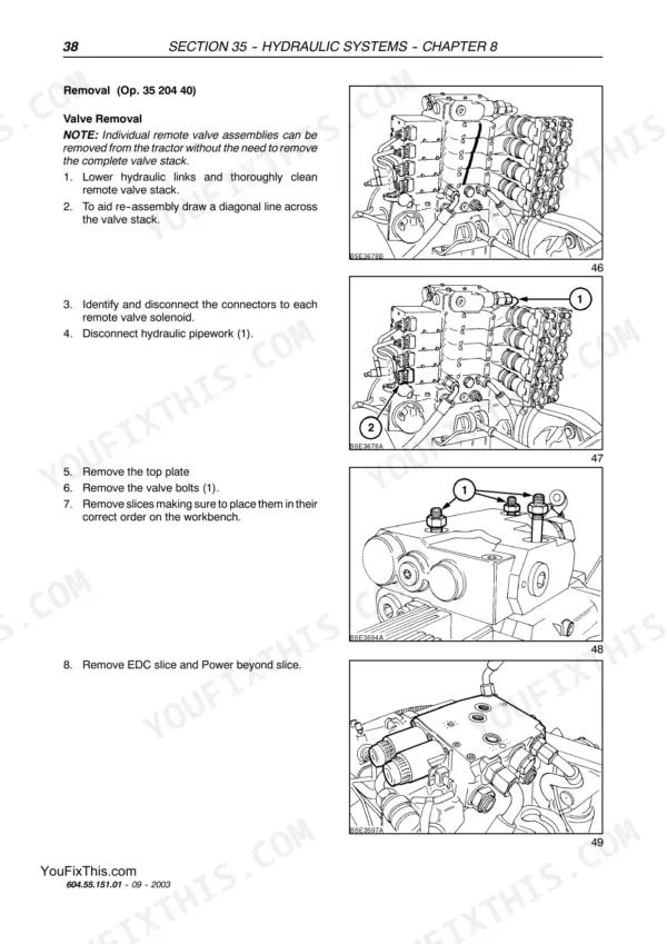 New Holland T6010 repair manual - Section 35 -- Hydraulic Systems -- Chapter 8