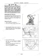 New Holland TB100, TB110, TB120, TB120 Mudder: Procedures for separating the tractor engine from the front axle.