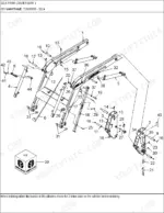 new-holland-tb110-to-7511-tractor-and-loader-parts-catalog-boom-parts-302.webp New Holland TB110, 32LA, 33LA, 46LB, 52LA, 7210, 7310, 7312, 7314, 7511, TB110 4 CYL AG exploded view of 32LA loader mainframe.