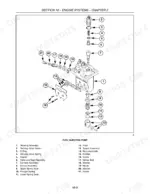new-holland-tc21da-tc24da-tractors-repair-manual-87053135-exploded-view-141.webp New Holland TC21DA, TC24DA exploded view diagram of the fuel injection pump components and parts list.