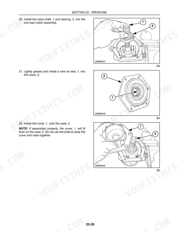 New Holland TC35 service manual - Section 23 - Driveline