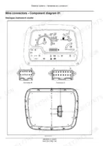 New Holland TD5.100-TD5.90 analogue instrument cluster wire connector diagram showing pinouts for connectors A and B.