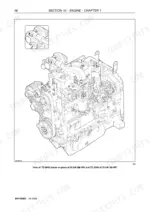 New Holland TD5010, TD5020, TD5030, TD5040, TD5050 engine isometric view showing fuel system and belt components.