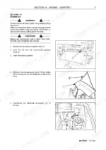 New Holland TD5010, TD5020, TD5030, TD5040, TD5050 engine removal procedure, battery disconnection, and bonnet lifting steps.