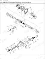 new-holland-tg210-to-tg285-tractor-parts-catalog-drivetrain-parts-204.webp New Holland TG210, TG230, TG255, TG285 exploded view of MFD carrier and differential without differential lock.