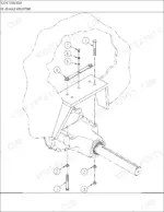 new-holland-tj275-tractor-parts-catalog-chassis-parts-320.webp New Holland TJ275 exploded view diagram of axle mounting components including bolts, nuts, and mounting bracket hardware.