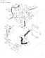New Holland TJ275 exploded view diagram of radiator plumbing, coolant hoses, reservoir tank, and mounting hardware.