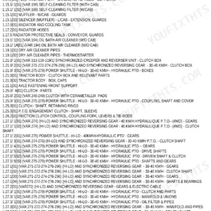 New Holland TL70 Parts Catalog - Page 1