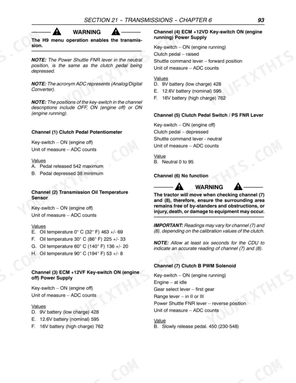 New Holland TL70 repair manual - Section 21 -- Transmissions -- Chapter 6